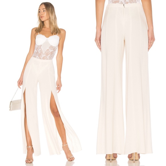 Haute Hippie Pants - Haute Hippie Harlet Wide-Leg Slit Pants REVOLVE